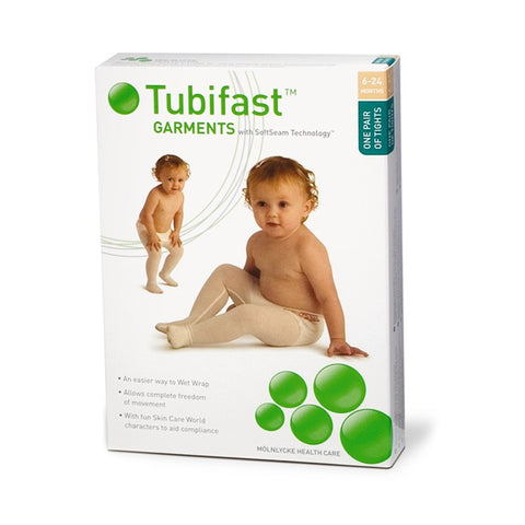Tubular Retainer Dressing Tubifast® Garment Tights Viscose / Polyamide / Elastane Size 6 to 24 Months White Leg NonSterile