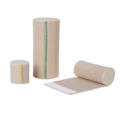 Compression Bandage EZe-Band® Basic 3 Inch X 5 Yard Standard Compression Hook and Loop Closure Tan NonSterile