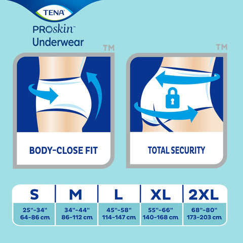 Absorbent Underwear TENA® ProSkin™ Plus Pull On with Tear Away Seams Adult Medium Unisex Disposable Moderate Absorbency #72632