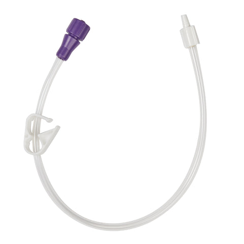 Bolus Enteral Feeding Extension Tube Set McKesson 12 Inch, Enfit, Secure Lock Straight Connector and Clamp, NonSterile For Use with Low-Profile Gastrostomy, Jejunal and Transgastric-Jejunal Feeding Tube #194-0123-12