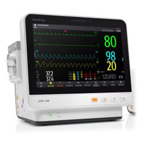Patient Monitor Mindray ePM 10A Monitoring CO2, ECG, NIBP, SpO2 AC Power / Battery Operated #121-001868-00, 1 EACH