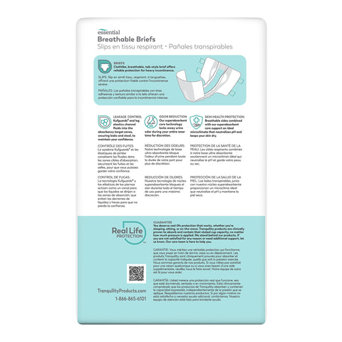 Incontinence Brief Tranquility® Essential Adult Small Unisex Disposable Heavy Absorbency #2744