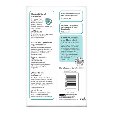 Incontinence Brief Tranquility® Essential Adult Medium Unisex Disposable Heavy Absorbency #2745