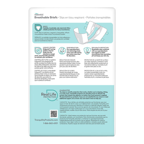 Incontinence Brief Tranquility® Essential Adult 2X-Large Unisex Disposable Heavy Absorbency #2748