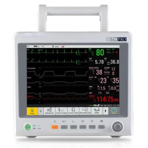 Patient Monitor MDPro Monitoring 3/5 Lead ECG, NIBP, Pulse Rate, SpO2, Temperature AC Power / Battery Operated #MDPRO4500_TOUCH_WIFI.P, 1 EACH