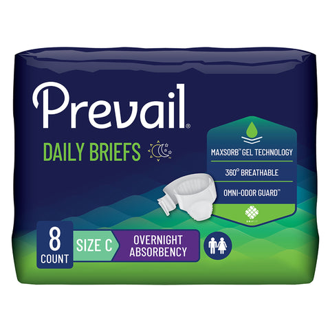 Incontinence Brief Prevail® Bariatric Adult Bariatric Size C Unisex Disposable Heavy Absorbency #PV-110