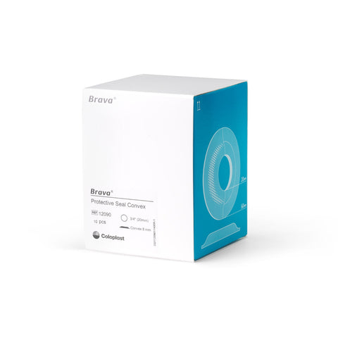 Coloplast® Ostomy Seal Brava® Convex, Starter Hole 3/4 Inch (20mm) #12090