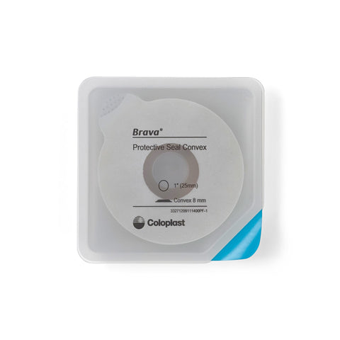 Coloplast® Ostomy Seal Brava® Convex, Starter Hole 1 Inch (25mm) #12091