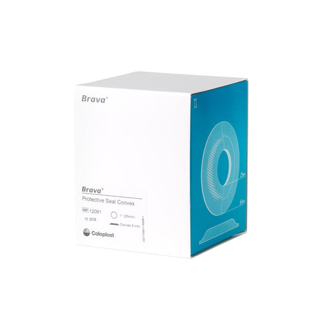 Coloplast® Ostomy Seal Brava® Convex, Starter Hole 1 Inch (25mm) #12091