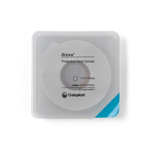 Coloplast® Ostomy Seal Brava® Convex, Starter Hole 1-3/16 Inch (30mm) #12092