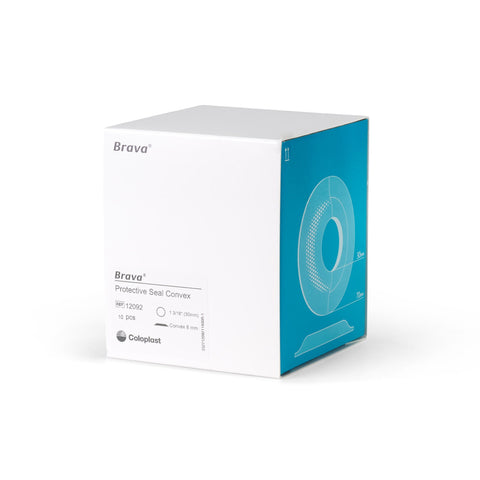 Coloplast® Ostomy Seal Brava® Convex, Starter Hole 1-3/16 Inch (30mm) #12092