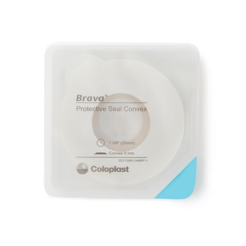 Coloplast® Ostomy Seal Brava® Convex, Starter Hole 1-3/8 Inch (35mm) #12093