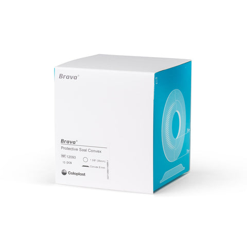 Coloplast® Ostomy Seal Brava® Convex, Starter Hole 1-3/8 Inch (35mm) #12093