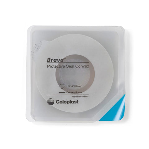 Coloplast® Ostomy Seal Brava® Convex, Starter Hole 1-9/16 Inch (40mm) #12094