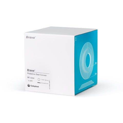 Coloplast® Ostomy Seal Brava® Convex, Starter Hole 1-9/16 Inch (40mm) #12094