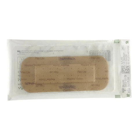 Molnlycke Thin Foam Dressing Mepilex® Border Flex Lite 2 X 5 Inch With Border Film Backing Silicone Adhesive Rectangle Sterile #581100
