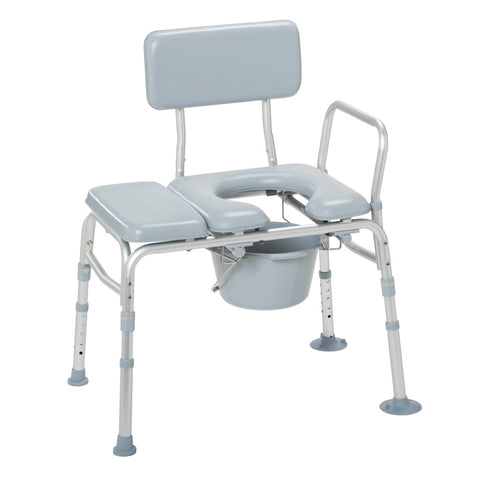 Drive Medical Combination Padded Transfer Bench/Commode #12005KDC-1