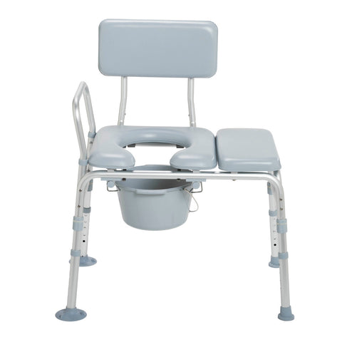 Drive Medical Combination Padded Transfer Bench/Commode #12005KDC-1
