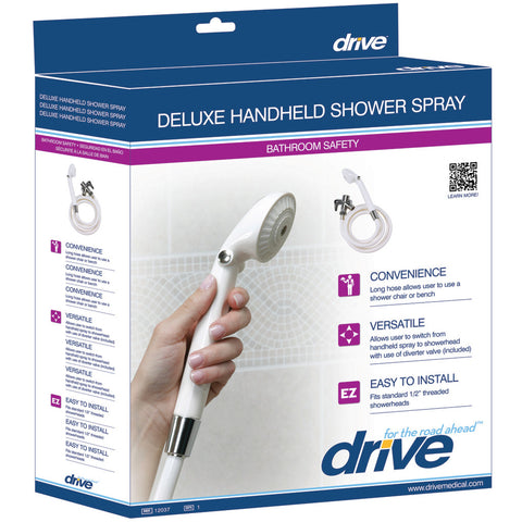 Drive Medical Deluxe Handheld Shower Spray with Diverter Valve #12037