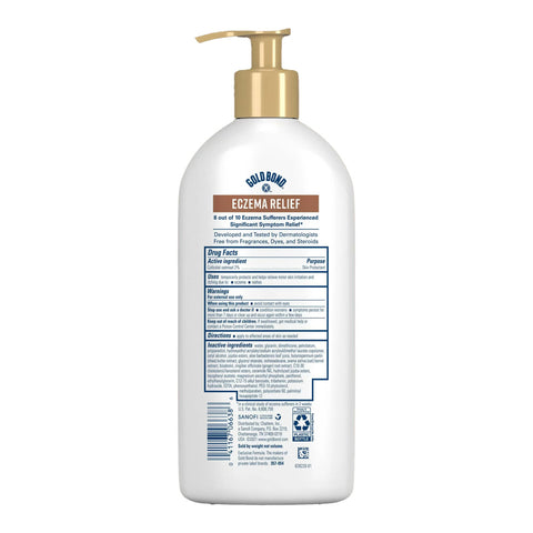 Hand and Body Moisturizer Gold Bond® Ultimate Eczema Relief 14 oz. Pump Bottle Unscented Lotion #04116706638