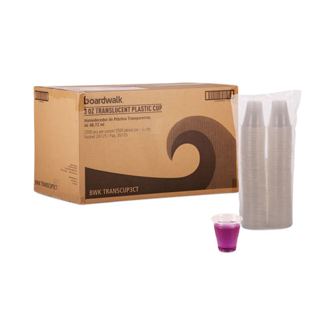 Drinking Cup Boardwalk® 3 oz. Polypropylene Translucent Disposable #BWKTRANSCUP3CT