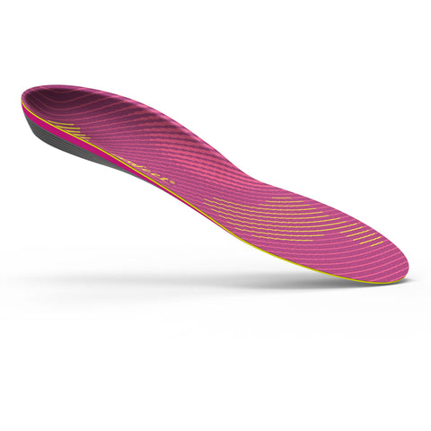 Runner Orthotic Insole Carbon Fiber / Foam / Gel / Nylon Women 4.5 to 6 Black / Pink / Yellow #FL786505