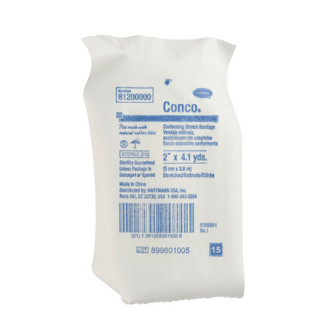 Conforming Bandage Conco® Woven Gauze 1-Ply Roll Shape Sterile