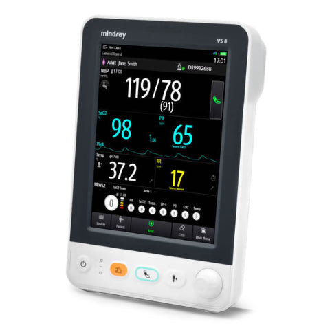 Vital Signs Monitor Mindray VS8 Monitoring / Spot check NIBP, Pulse Rate, Nellcor OxiMax Sp02 Battery Operated #121-002160-00, 1 EACH