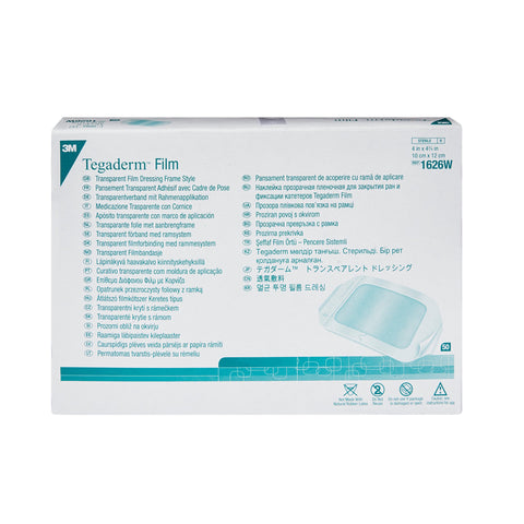 Transparent Film Dressing 3M™ Tegaderm™ 4 X 4-3/4 Inch Frame Style Delivery Rectangle Sterile #1626W