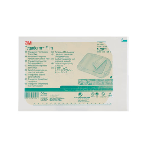 Transparent Film Dressing 3M™ Tegaderm™ 6 X 8 Inch Frame Style Delivery Rectangle Sterile #1628