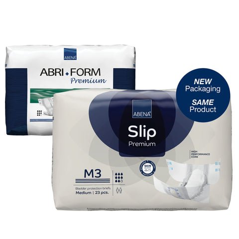 Incontinence Brief Abena® Slip Premium M3 Adult Medium Unisex Disposable Heavy Absorbency #1000021286