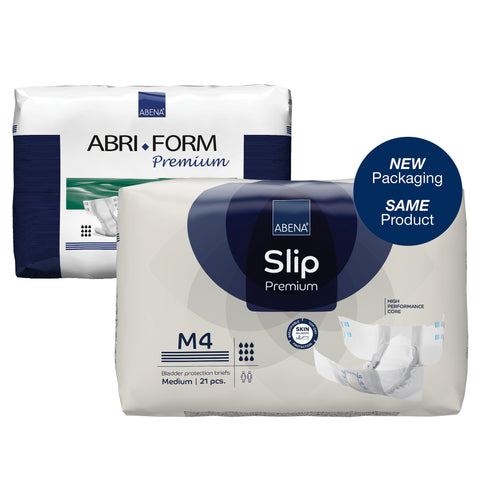 Incontinence Brief Abena® Slip Premium M4 Adult Medium Unisex Disposable Heavy Absorbency #1000021287