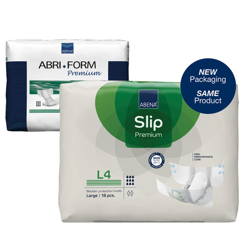 Incontinence Brief Abena® Slip Premium L4 Adult Large Unisex Disposable Heavy Absorbency #1000021292