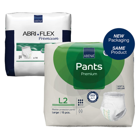 Absorbent Underwear Abena® Premium Pants L2 Pull On with Tear Away Seams Adult Large Unisex Disposable Heavy Absorbency #1000021326