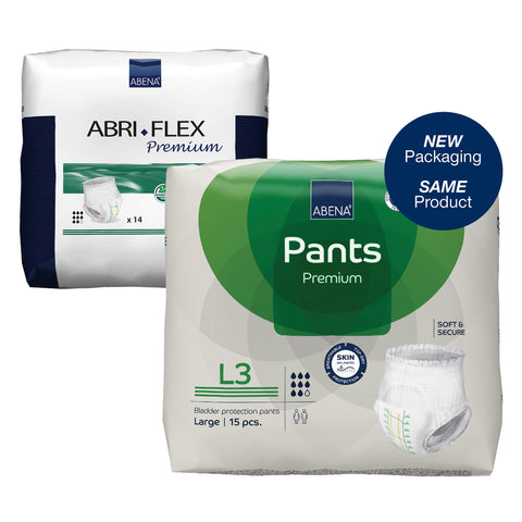 Absorbent Underwear Abena® Premium Pants L3 Pull On with Tear Away Seams Adult Large Unisex Disposable Heavy Absorbency #1000021327