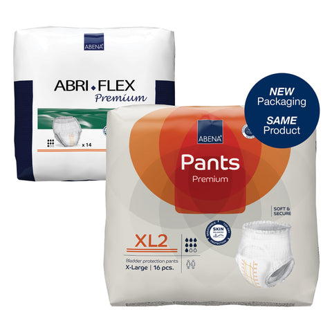 Absorbent Underwear Abena® Premium Pants XL2 Pull On with Tear Away Seams Adult X-Large Unisex Disposable Heavy Absorbency #1000021329