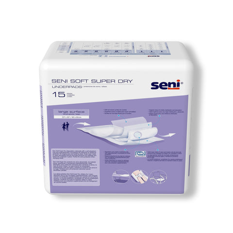 Disposable Underpad Seni® Soft Super Dry 23 X 35 Inch Cellulose Pulp Light Absorbency #S-0315-UD1