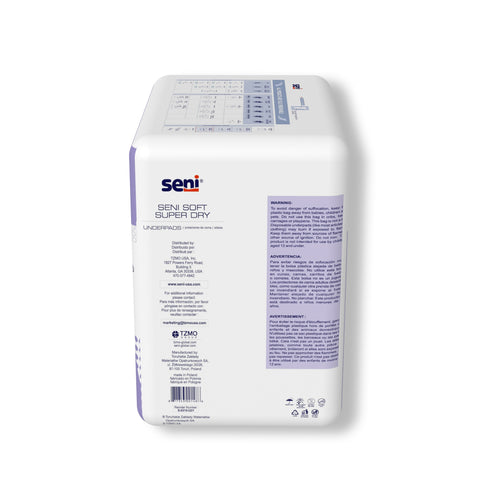 Disposable Underpad Seni® Soft Super Dry 23 X 35 Inch Cellulose Pulp Light Absorbency #S-0315-UD1