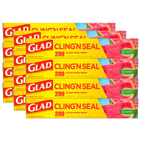 Plastic Food Wrap Glad® Clingwrap 200 Square Feet For use with Food Containers #00020