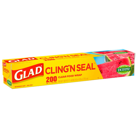 Plastic Food Wrap Glad® Clingwrap 200 Square Feet For use with Food Containers #00020