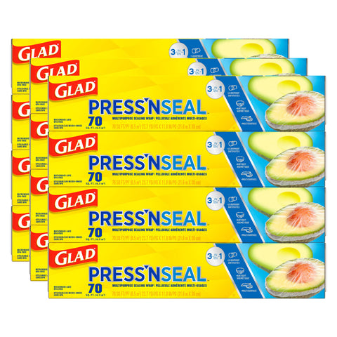 Plastic Food Wrap Glad® Press N Seal 70 Square Feet For use with Food Containers #70441
