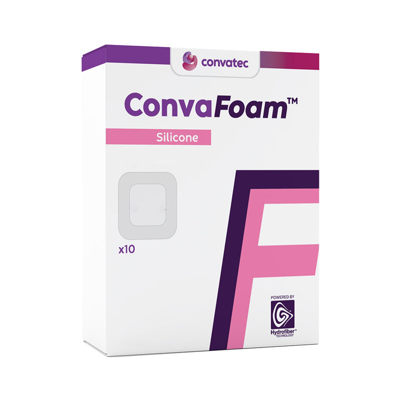 ConvaTec Foam Dressing ConvaFoam™ Silicone 6 X 6 Inch With Border Film Backing Silicone Adhesive Square Sterile #423254