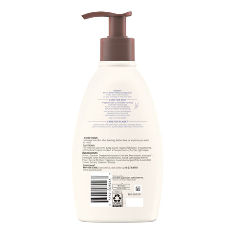 Hand and Body Moisturizer Aveeno® Stress Relief 12 oz. Pump Bottle Lavender Scent Lotion #38137003916