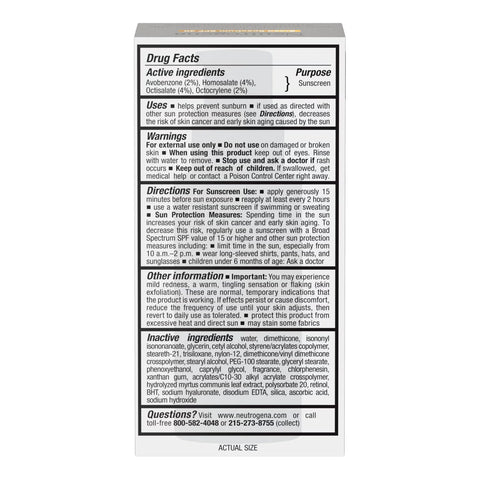 Facial Moisturizer with Sunscreen Neutrogena® Rapid Wrinkle Repair® 1 oz. Pump Bottle Unscented Lotion #07050102121