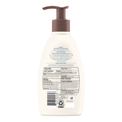 Hand and Body Moisturizer Aveeno® Skin Relief 12 oz. Pump Bottle Unscented Lotion #38137001579