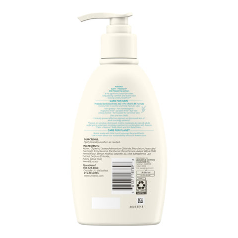 Hand and Body Moisturizer Aveeno® Calm + Restore Oat Replenishing Lotion 12 oz. Pump Bottle Unscented Lotion #38137118789