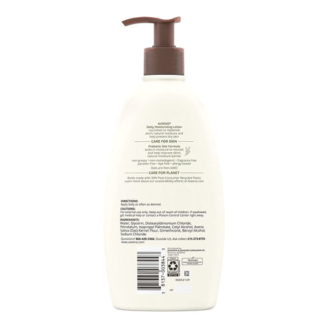 Hand and Body Moisturizer Aveeno® Daily Moisturizing 18 oz. Pump Bottle Unscented Lotion #38137003844