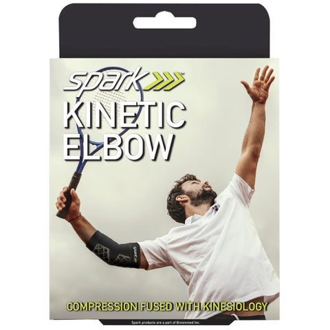 Elbow Support Spark Kinetic Large Pull-On Sleeve Left or Right Elbow 12-1/2 to 15 Inch Elbow Circumference Black #40418