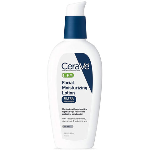 Facial Moisturizer CeraVe® PM 3 oz. Pump Bottle Unscented Lotion #60600053745