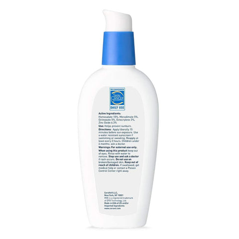 Facial Moisturizer with Sunscreen CeraVe® AM 3 oz. Pump Bottle Unscented Lotion #60600053746
